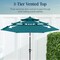 Best Choice Products 10ft 3-Tier Patio Umbrella, Market Sun Shade w/ Tilt Adjustment, Easy Crank
